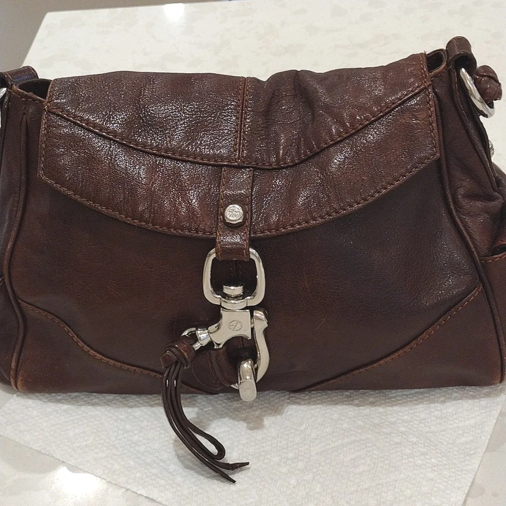 Francesco Biasia Hobo Bag Rich Soft Brown Leather / Suede - Picture 13 of 16